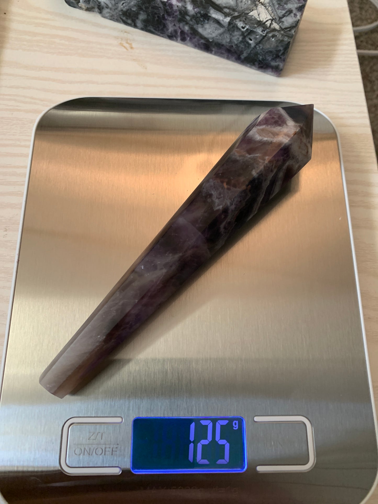 Chevron amethyst wand