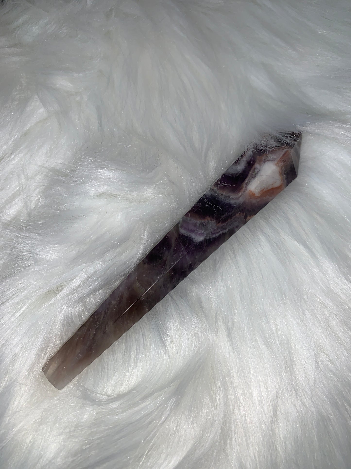 Chevron amethyst wand