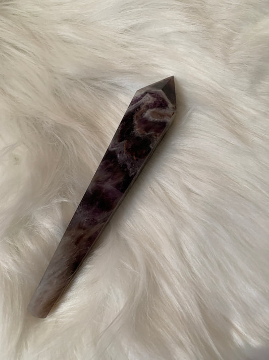 Chevron amethyst wand