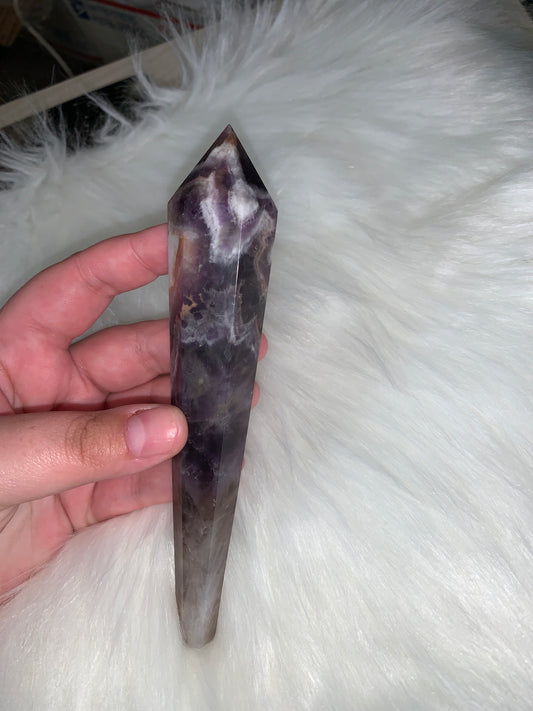 Chevron amethyst wand